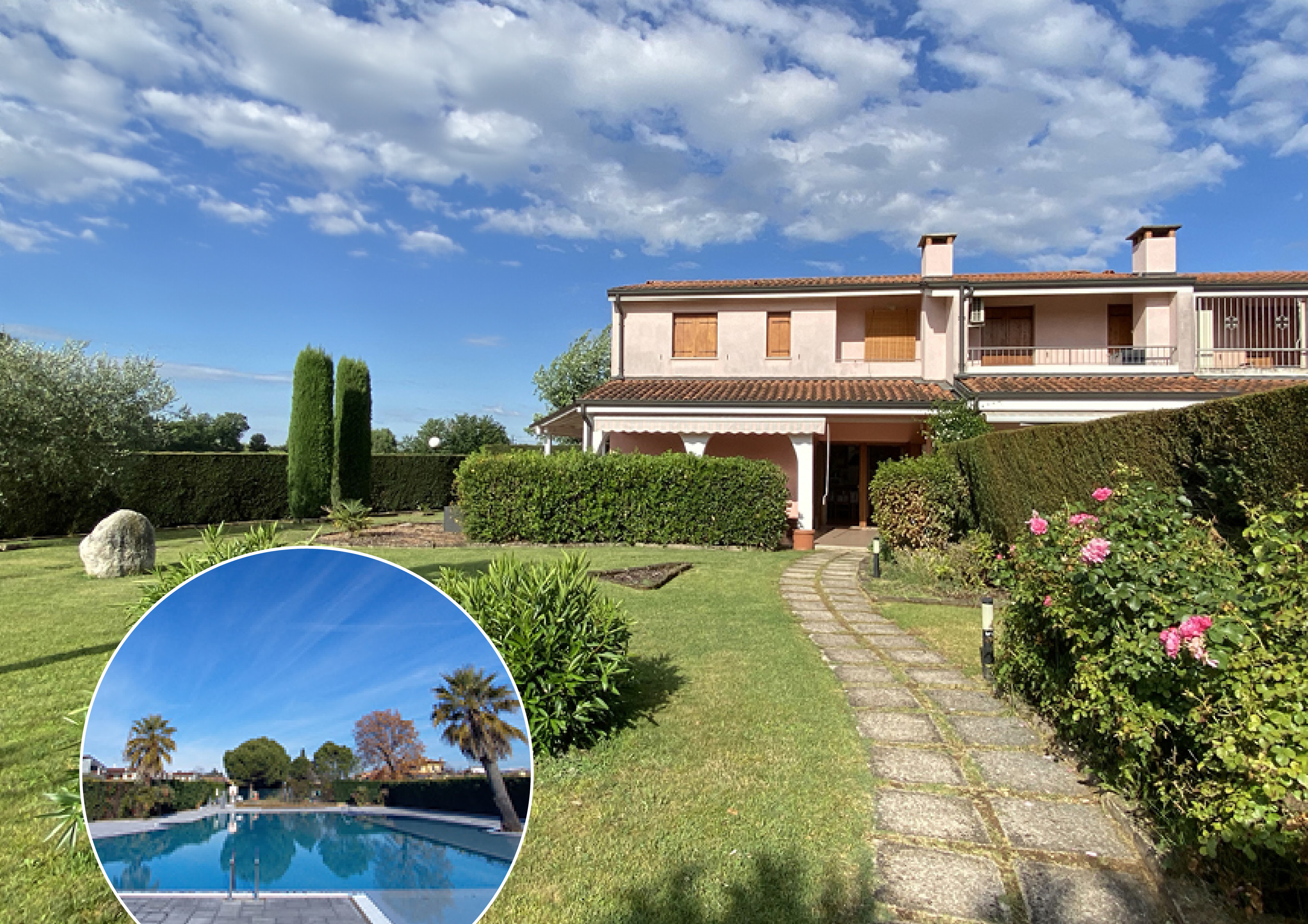 Ferienhaus mit umzäuntem Garten in Lazise (Italien) und 4 Hunde erlaubt